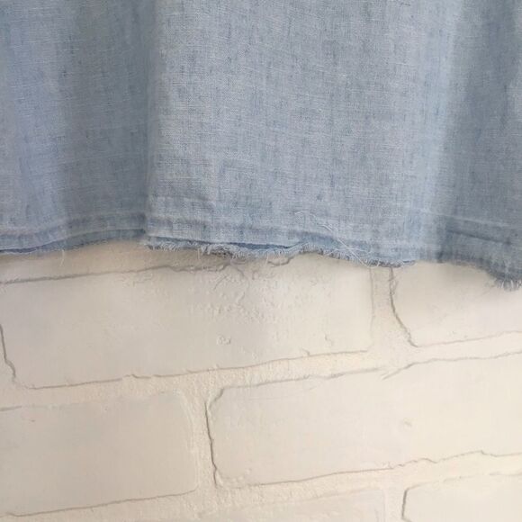 LEVIS ripped design blouse distressed denim shirt small southwestern style small - Picture 8 of 14